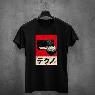 เสื้อยืดแขนสั้น ผ้าฝ้าย พิมพ์ลาย Synthesizer Ramen ASDR สไตล์ญี่ปุ่นย้อนยุค แฟชั่นวินเทจ สําหรับผู้ชาย และผู้หญิงS-5XL