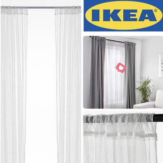 ม่านโปร่ง 1 คู่,รุ่น LILL ลิล,สีขาว280x250 ซม.IKEA ของแท้ 💯% พร้อมส่ง!