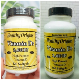 (Healthy Origins®) Vitamin D3 2,400 IU /120 or 360 Softgels วิตามินดี 3 วิตามินดีสาม D