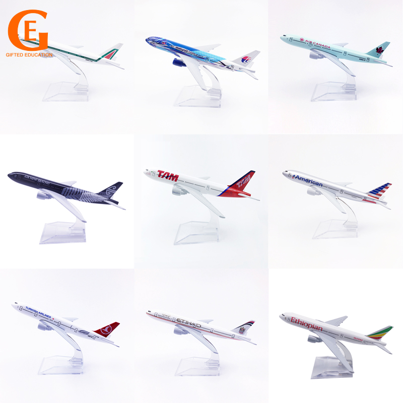 Boeing 777 โมเดลเครื่องบิน Airlines B777 Die โลหะผสมอัลลอยด์ขนาด 16 ซม