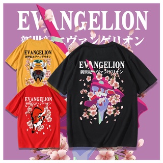 เสื้อยืดลำลอง✲✠۩New Century Evangelion joint Sakura เสื้อยืด eva No. 1 ญี่ปุ่น retro อะนิเมะอุปกรณ์ต่อพ่วงเสื้อผ้าแขนสั้