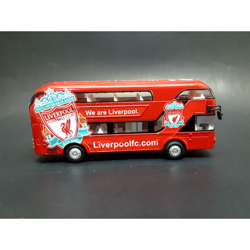 โมเดลรถบัส สโมสรลิเวอร์พูล  Bus Model Liverpool ก×ยxส  5×17×7 cm.  Bus model  รถบัส