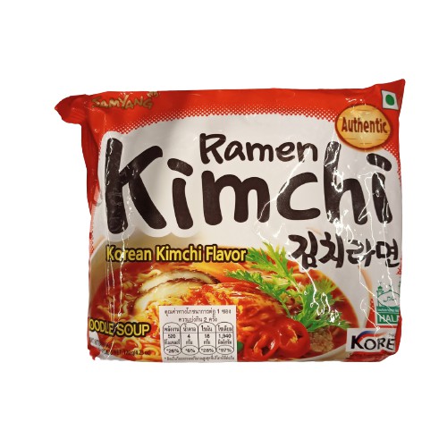 ซัมยัง ราเมนบะหมี่กึ่งสำเร็จรูป รสกิมจิ มาม่าเกาหลี Samyang Ramen Instant Noodles Korean Kimchi Flavor 120g.