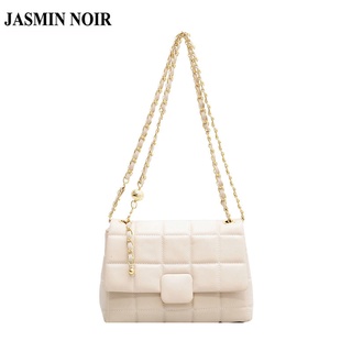 Jasmin NOIR กระเป๋าสะพายข้าง ลายสก๊อต แต่งสายโซ่ สําหรับผู้หญิง