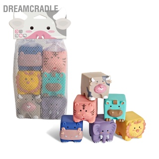 Dreamcradle ของเล่นบล็อกตัวต่อ รูปการ์ตูน ไร้ Bpa สําหรับเด็กทารก 0 ถึง 1 ปี 6 ชิ้น