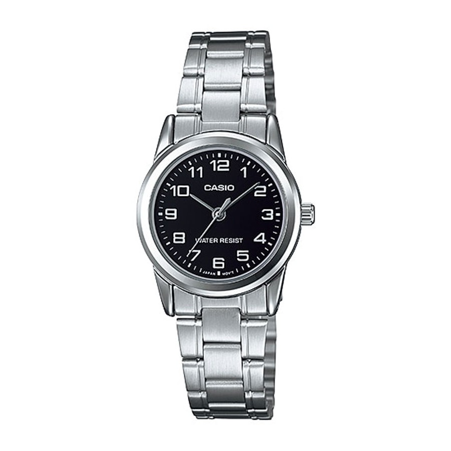Casio Standard นาฬิกาข้อมือผู้หญิง สายสแตนเลส รุ่น LTP-V001D,LTP-V001D-1B - สีเงิน