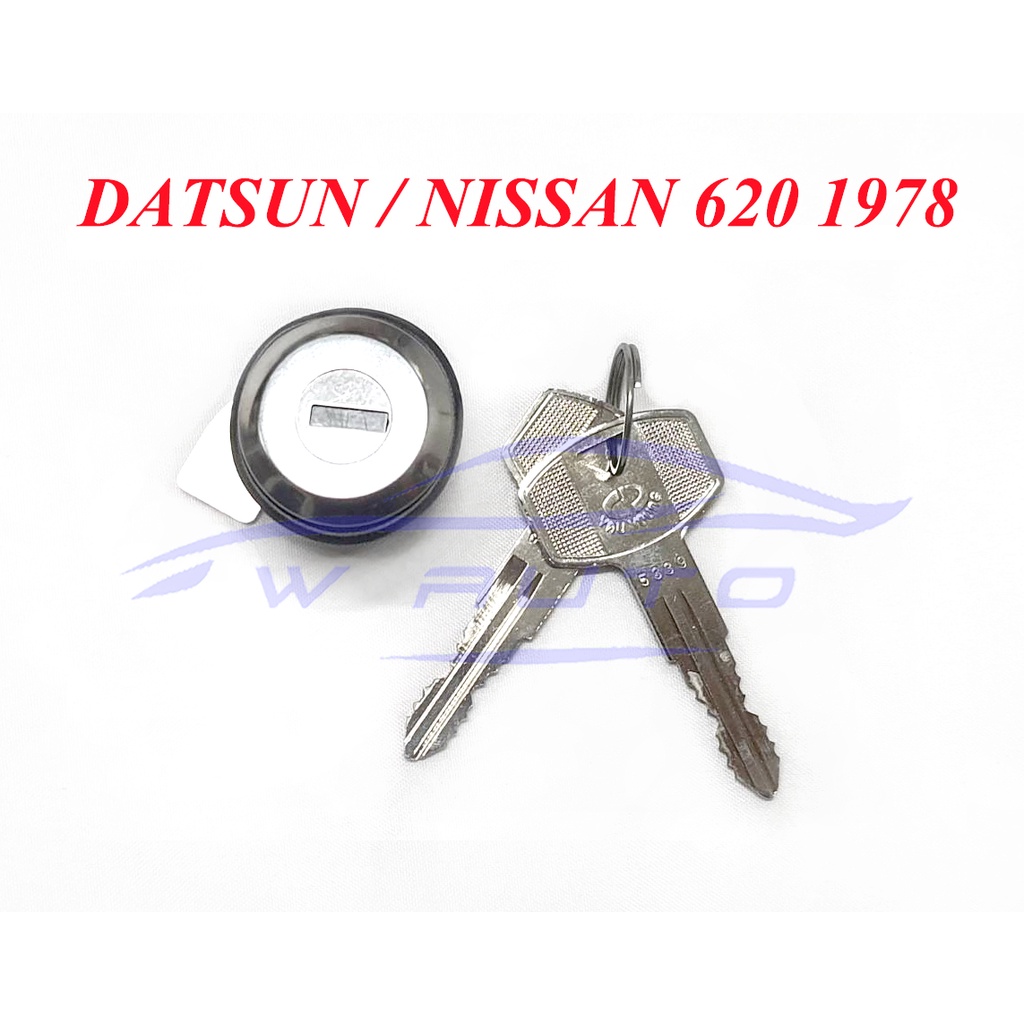 (1ชุด) กุญแจฝาถังน้ำมัน นิสสัน ดัทสัน 620 ช้างเหยียบ ปี 1973 - 1979 กลอนฝาถังน้ำมัน NISSAN DATSUN อะไหล่รถยนต์