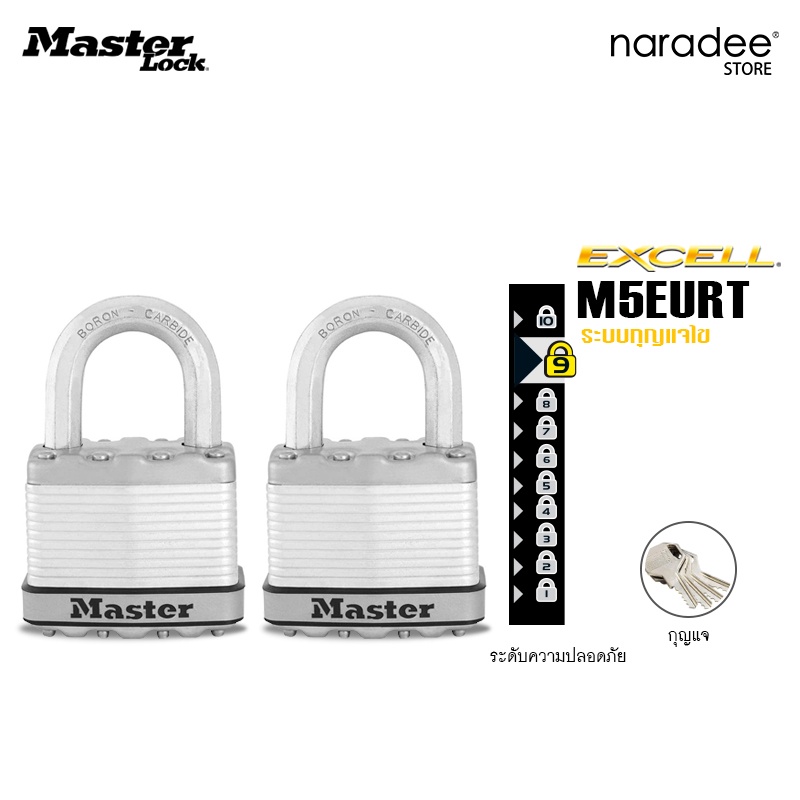 มาสเตอร์ล็อค M5EURT - ระบบล็อคลูกปืนคู่ (dual ball bearing)