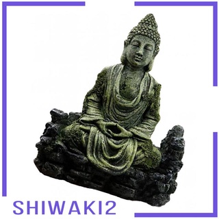 [Shiwaki2] รูปปั้นพระพุทธรูปเรซิ่นสําหรับตกแต่งตู้ปลา