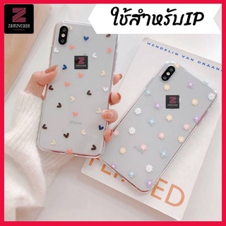 -พร้อมส่งในไทย-เคสซิลิโคนลายดอกไม้/หัวใจ TPU นิ่ม ใช้สำหรับIPทุกรุ่น#799