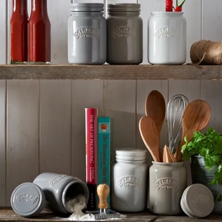 KILNER(UK) Ceramic Storage Jars: ขวดโหลเซรามิค ฝาสุญญากาศ 600ml