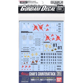 BANDAI Gundam Decal for (1/144) Gundam Char`s Counter Attack E.F.S.F. 4573102575111