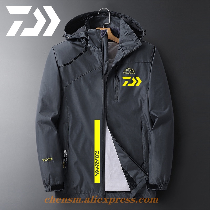 Daiwa เสื้อแจ็กเก็ตกันฝน มีฮู้ด กันน้ํา ระบายอากาศ เหมาะกับใส่ขี่จักรยาน ตกปลา 2023