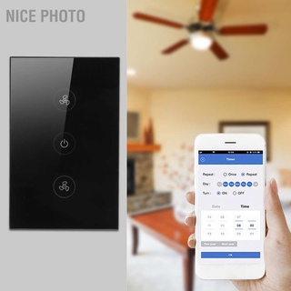 Nice photo Intelligent WiFi Fan Touch Switch APP Voice Control Timing Function for Tmall Genie TUYA 110‑240V