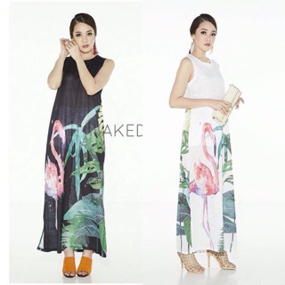 Tropical Flamingo Maxi Dress