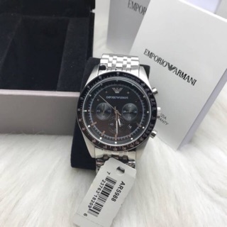 AR5988.  46 mm.  Sport Silver Chronograph Watch