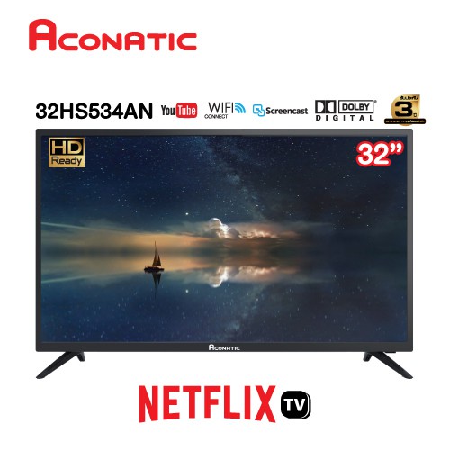 Aconatic สมาร์ททีวี HD ขนาด 32 นิ้ว Netflix License รุ่น 32HS534AN