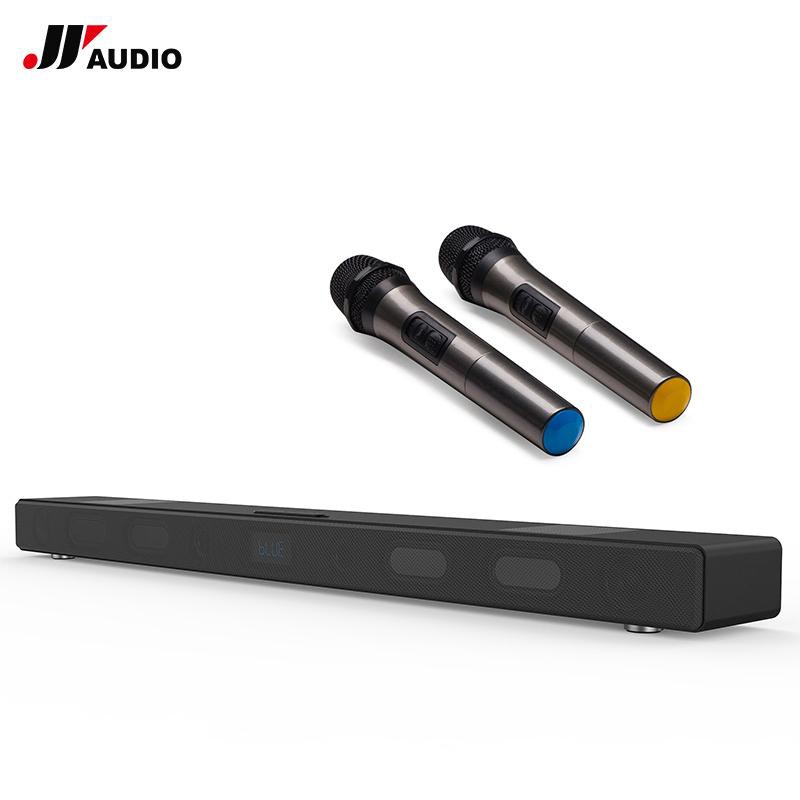 JY Audio A9KS Sound Bar Karaoke 60w 2.1 Channel Bluetooth JY Audio + 2 Wireless Microphone สามารถเชื่อมต่อกับ Subwoofer