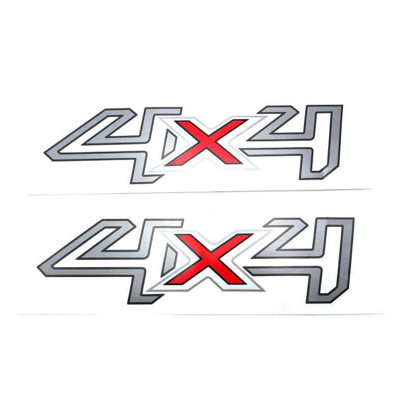 สติ๊กเกอร์ 4X4 บอร์น 2 ชิ้น Bedside Sticker Decal 4x4 Silver Ford Ranger Mc 2015 - 2018 มีบริการเก็บเงินปลายทาง