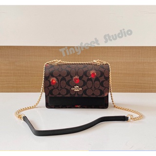 ข้อเสนอพิเศษ Coach C5797 Klare Crossbody Daisy Embroidery Women Sling Chain Bag