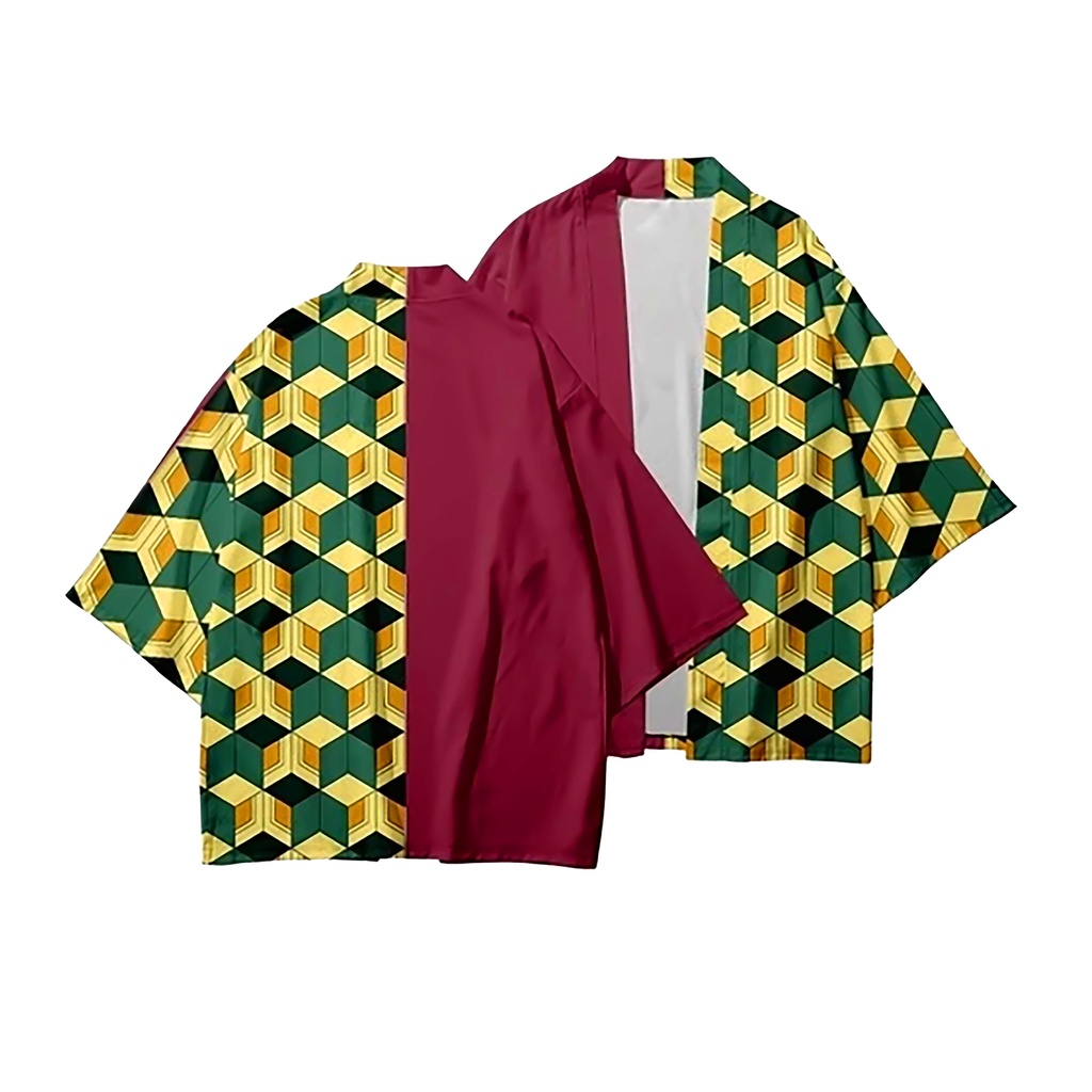 ใหม่! JUBAH HAORI KIMONO ANIME DEMON SLAYER GIYU TAMYOKA
