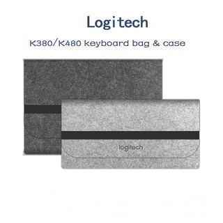 กระเป๋าเก็บคีย์บอร์ด กันฝุ่น แบบพกพา สีเทา สําหรับ Logitech K380 K480