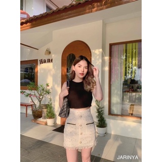พร้อมส่ง‼️ Ketty skrit 9628(K07) กระโปรงผ้าทวิตชาแนล ผ้าเกรดพรีเมี่ยม มีกระเป๋าหน้า แต่งรุ่ยปลาย มีซิปด้านหลัง มีซับใน