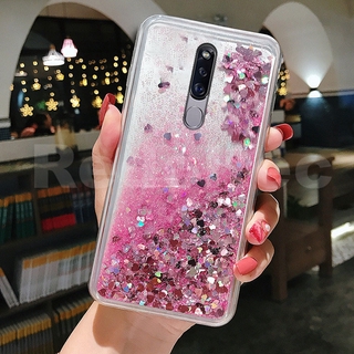 เคส F11 Pro / F11 / F9 / F7 Bling Liquid Quicksand Glitter ฝาหลังซิลิโคนใส