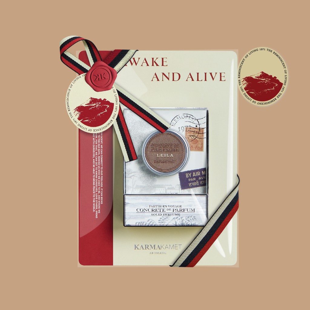 คามาคาเมต ชุดของขวัญ ขี้ผึ้งหอม KARMAKAMET Gift set Partir En Voyage Body Solid Perfume