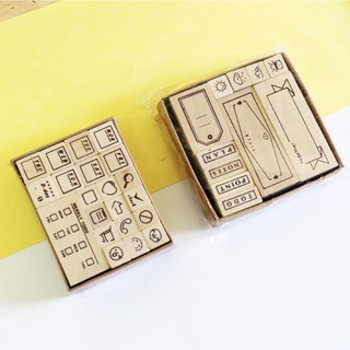 ตัวปั๊ม แต่งแพลนเนอร์ ⭐️ Planner Wooden Stamp DIY ตรายาง สแตมป์ Plan mimisplan