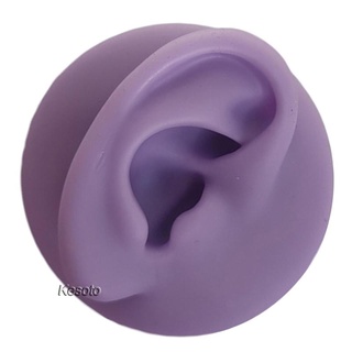 Silicone Ear Model Artificial Imitation Jewelry Display Tools Green Right