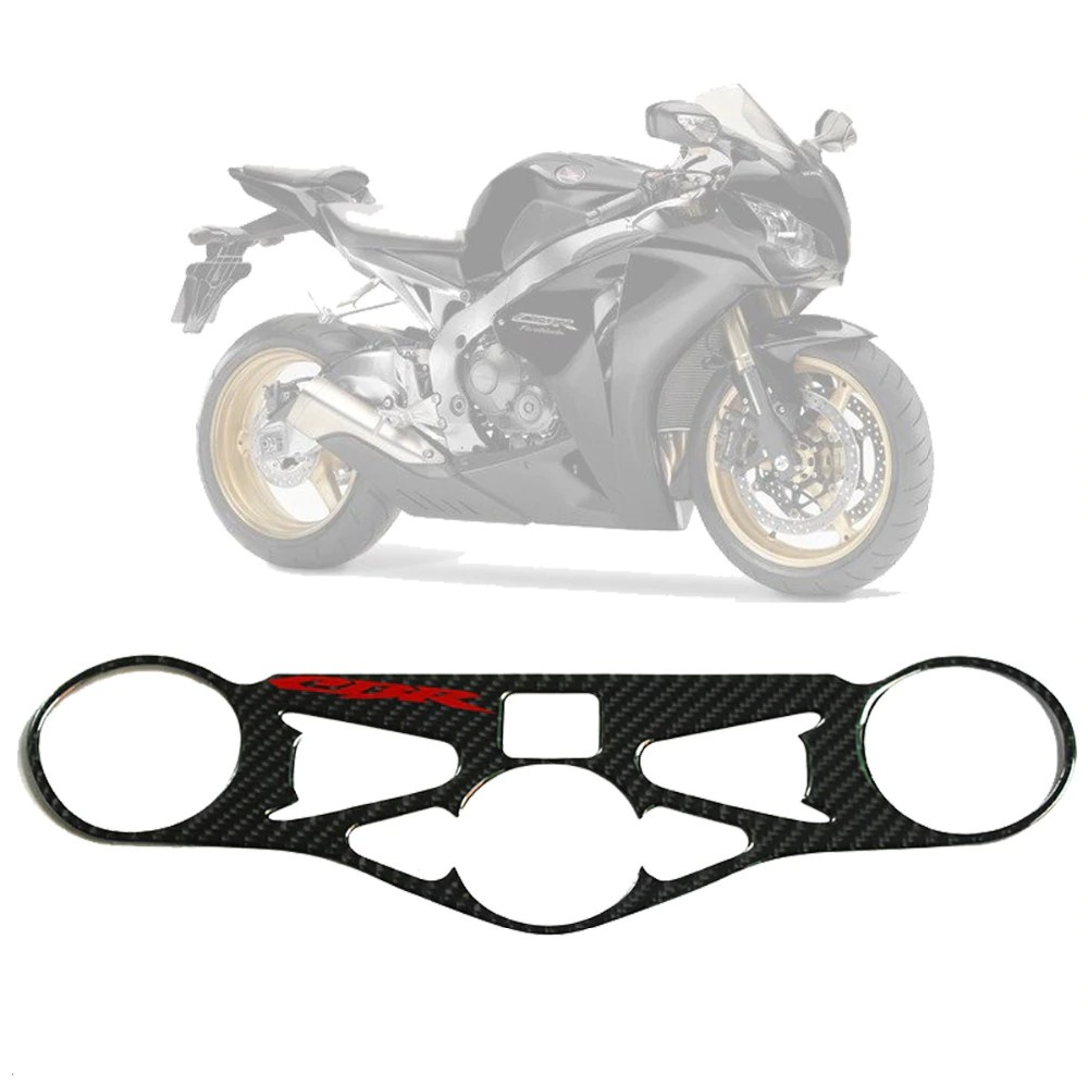 XTMOTO คาร์บอนรถจักรยานยนต์ Decal Pad Triple Tree Top Clamp Upper ด้านหน้าสติกเกอร์รถยนต์สําหรับ Hon