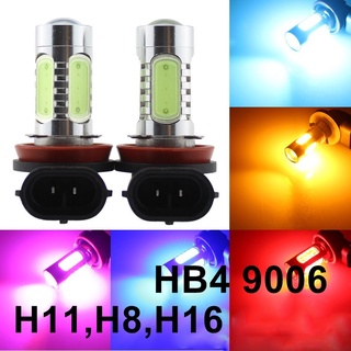 หลอดไฟตัดหมอก LEDไฟตัดหมอก หลอดไฟรถยนต์LED็ขั้วH11และHB4 18w มีแสงขาว.ไอซ์บลู เหลือง ชุด2หลอด