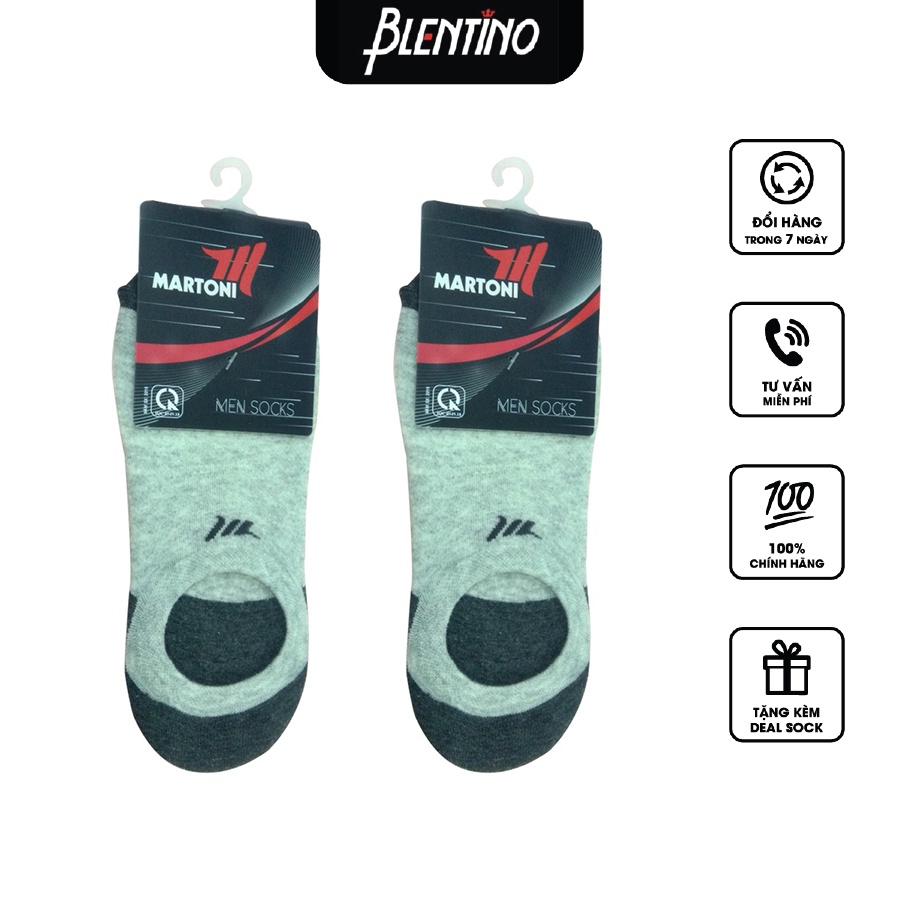 ถุงเท้าผ้าฝ้ายผู้ชายคอสั้นไม่ระบายฟรีไซส์ BLENTINO MTO-03