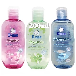 D-nee ORGANIC for New Born Head &amp; Body Baby Wash 200ml B10XX11