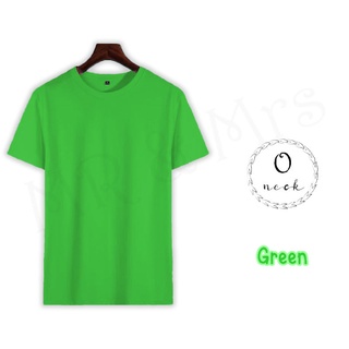 เสื้อยืดสีพื้น เสื้อยืดคอกลม เสื้อคอกลม T-Shirt ผ้าCotton (สีเขียวBC)