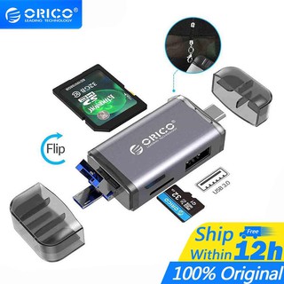 orico 6 in 1 การ์ดรีดเดอร์ usb 3 . 0 micro 2 type c to sd tf สําหรับแล็ปท็อป (3CR61)