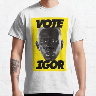 เสื้อยืดโอเวอร์ไซส์ใหม่ เสื้อยืดผ้าฝ้าย 100% พิมพ์ลาย Vote Igorpojp33Kgeici97 สําหรับผู้ชาย XS-3XLS-3XL