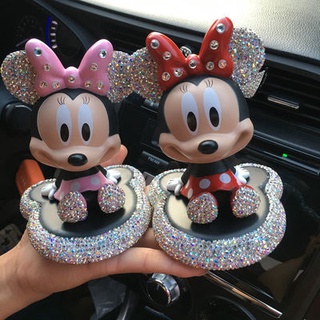 ของแต่งรถ Mickey/Minnie น่ารัก ของแต่งรถยนต์ ตุ๊กตาหัวโยก ตุ๊กตาดุ๊กดิ๊กหน้ารถ มิกกี้มินนี่