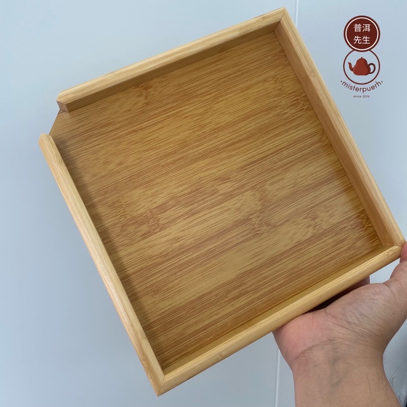 ถาดแซะชาไม้ไผ่ B001 (ขนาดประมาณ 24x24x3 cm)