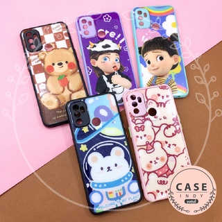 เคสเรียลมี REALME C12 C17 เคสขอบนิ่ม TPU พิมพ์ลายกันรอยกล้อง เคลือบเจลกากเพชร เคสมือถือแฟชั่น