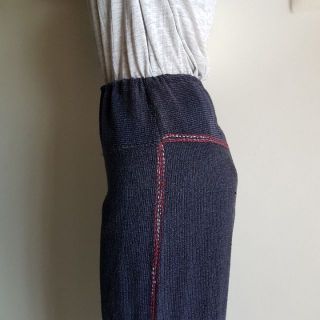 Handmade pant with wood beats