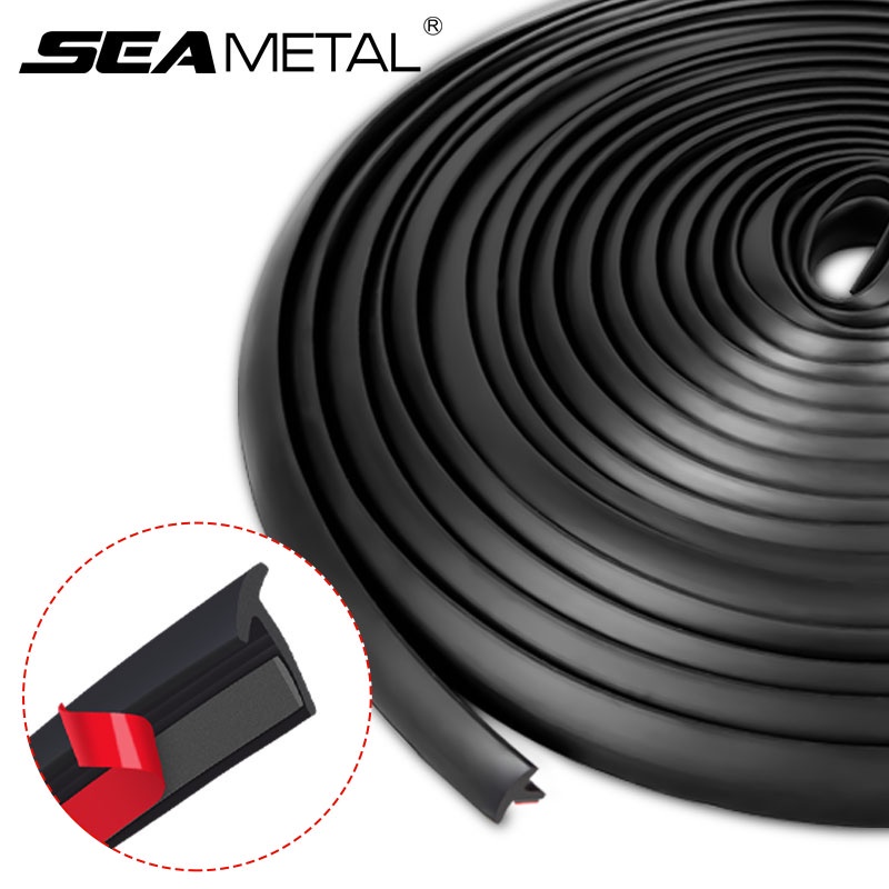 SEAMETAL แถบกันเสียงรถยนต์ ยางรูปตัว T แถบยางกันเสียง แถบฉนวนกันเสียง สติ๊กเกอร์ติดช่องเก็บของท้ายรถที่ขอบประตูรถ Rubber Car Seal Strip Sticker