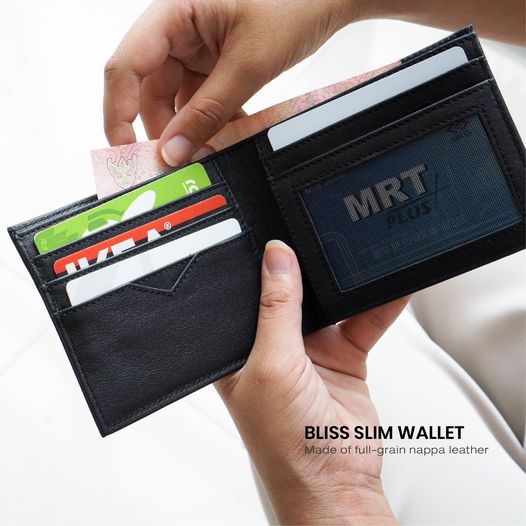 FOLIO รุ่น Bliss Slim Wallet กระเป๋าสตางค์ ผลิตจากหนังแท้ หนังนิ่ม ปั๊มชื่อฟรี-10312