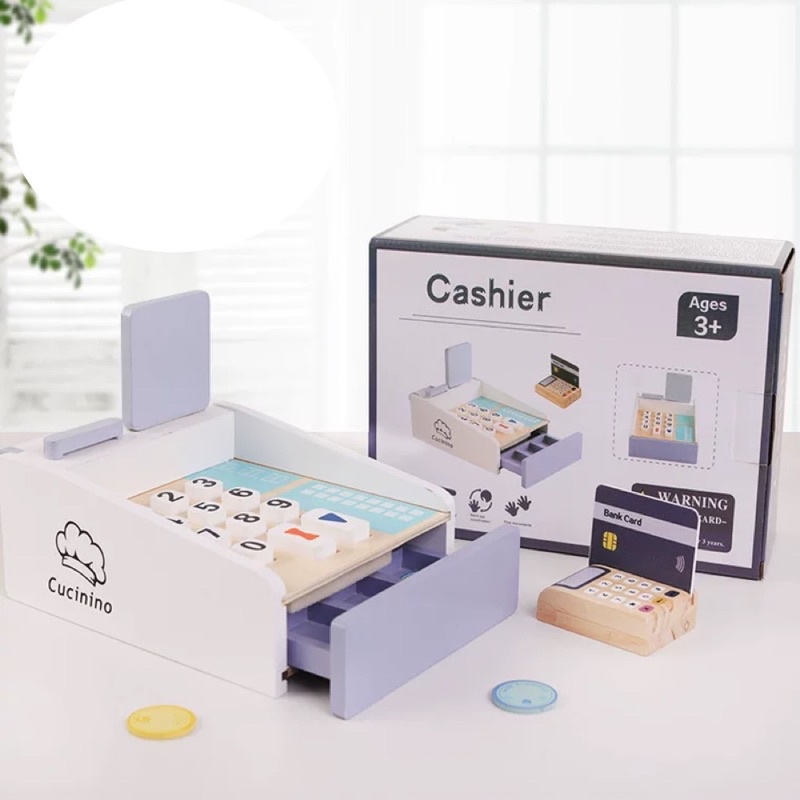 ของเล่นไม้ แคชเชียร์ ของเล่นเด็ก ราคาถูก Shopee Lazada