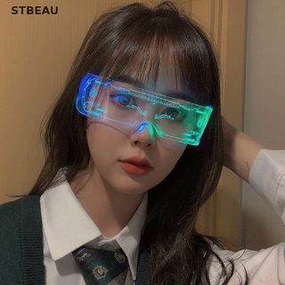 [cxSTBEAU] แว่นตากันแดด เรืองแสง LED สไตล์วินเทจ พังก์ แว่นตาผู้ชาย ผู้หญิง แฟชั่น ปาร์ตี้ แว่นตา