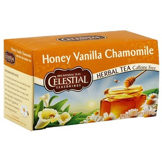 Celestial Seasonings Herbal Tea Honey Vanilla Chamomile (USA Imported) เซเลสเทล ชาคาโมมายด์ วานิลลา น้ำผึ้ง 1.6g.x 20ซอง