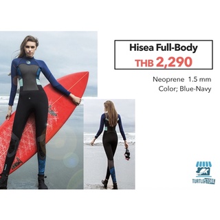 Hisea wetsuit Fullsuit Women neoprene 1.5 mm Black (ชุดเว็ทดำน้ำ