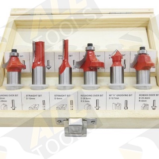 ชุดดอกเร้าเตอร์/ทริมเมอร์(1/2 ) แกนขนาด 4หุน ( 12.7 mm ) 12 PCS ROUTER BIT SET