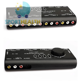 สวิทช์สัญญาณเสียง Av 4 Input 1 Output Switch สําหรับเล่นกีฬา